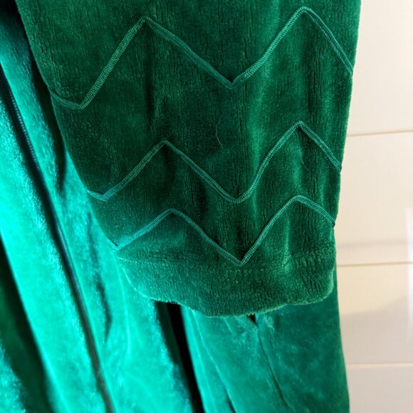Cabernet Zip House Coat, Robe Jewel Green Full Length Size Large - Picture 6 of 7